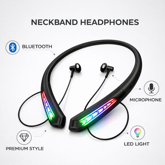 Smart Neckband Headphones Magnetic