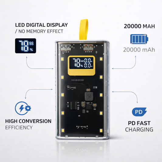 20000mAh Power Bank with LED Display